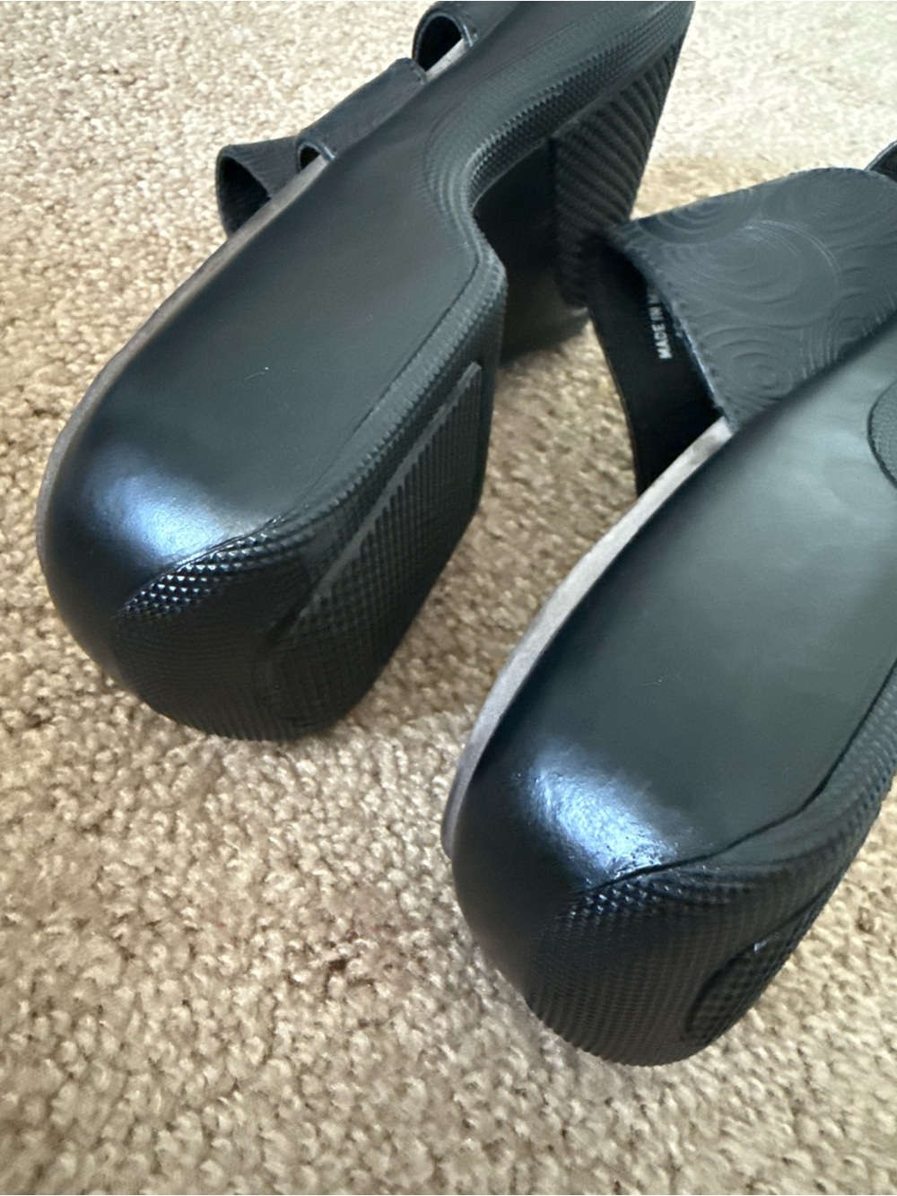 Dansko Leather Wedge Platform Sandals Toe Loop - Picture 9 of 12